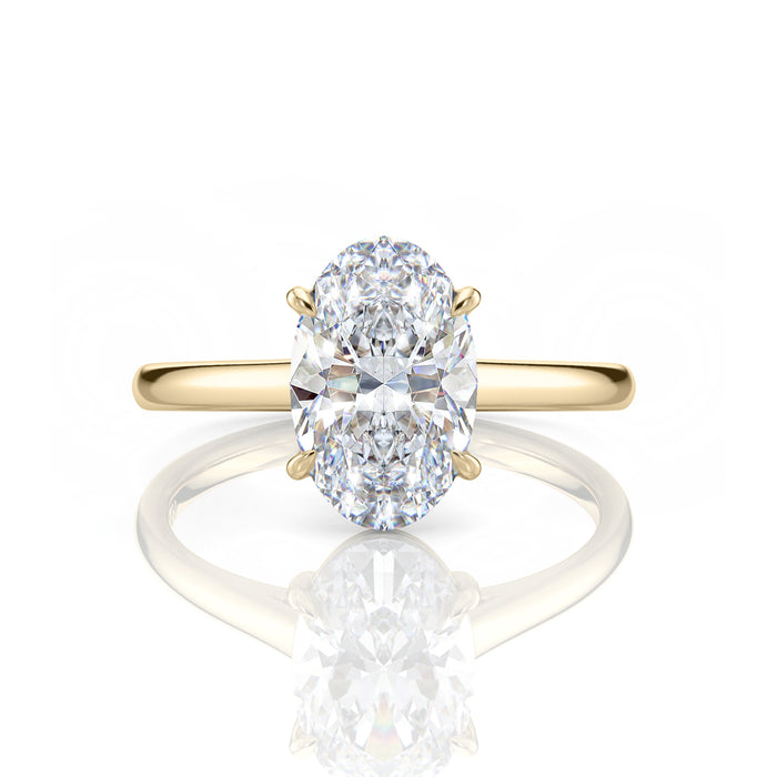 Inel de Logodnă – Moissanite Oval Simplicity