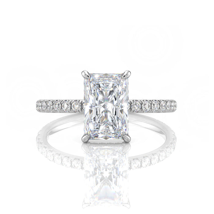 Inel de Logodnă – Diamant de Laborator Radiant Pave