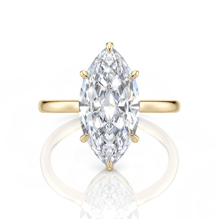 Inel de Logodnă – Moissanite Marquise Simplicity