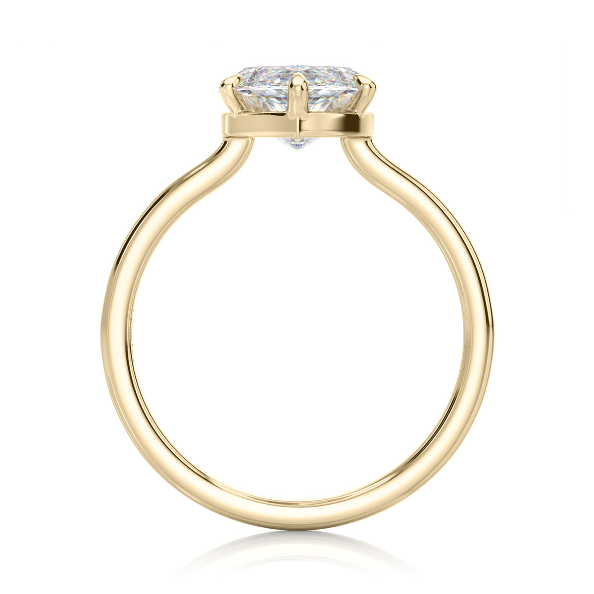 Inel de Logodnă – Moissanite Marquise Simplicity