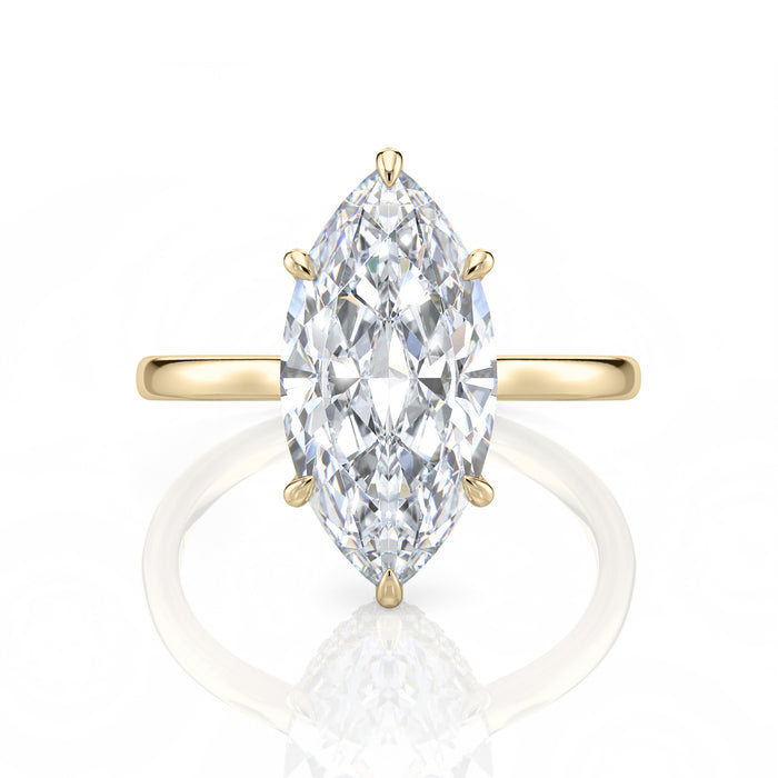 Inel de Logodnă – Moissanite Marquise Hidden Halo