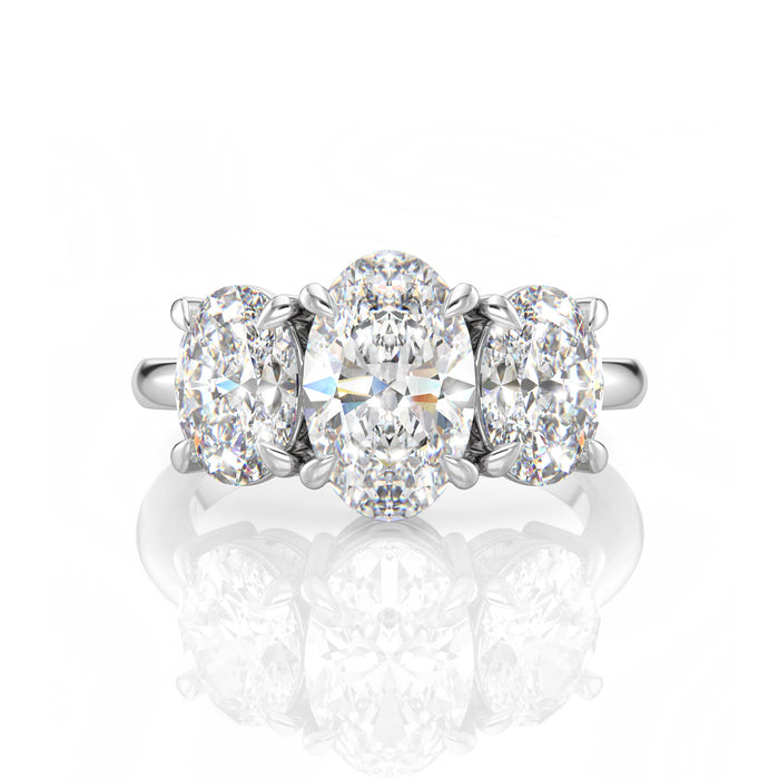 Inel de Logodnă – Diamant de Laborator Oval Trilogy
