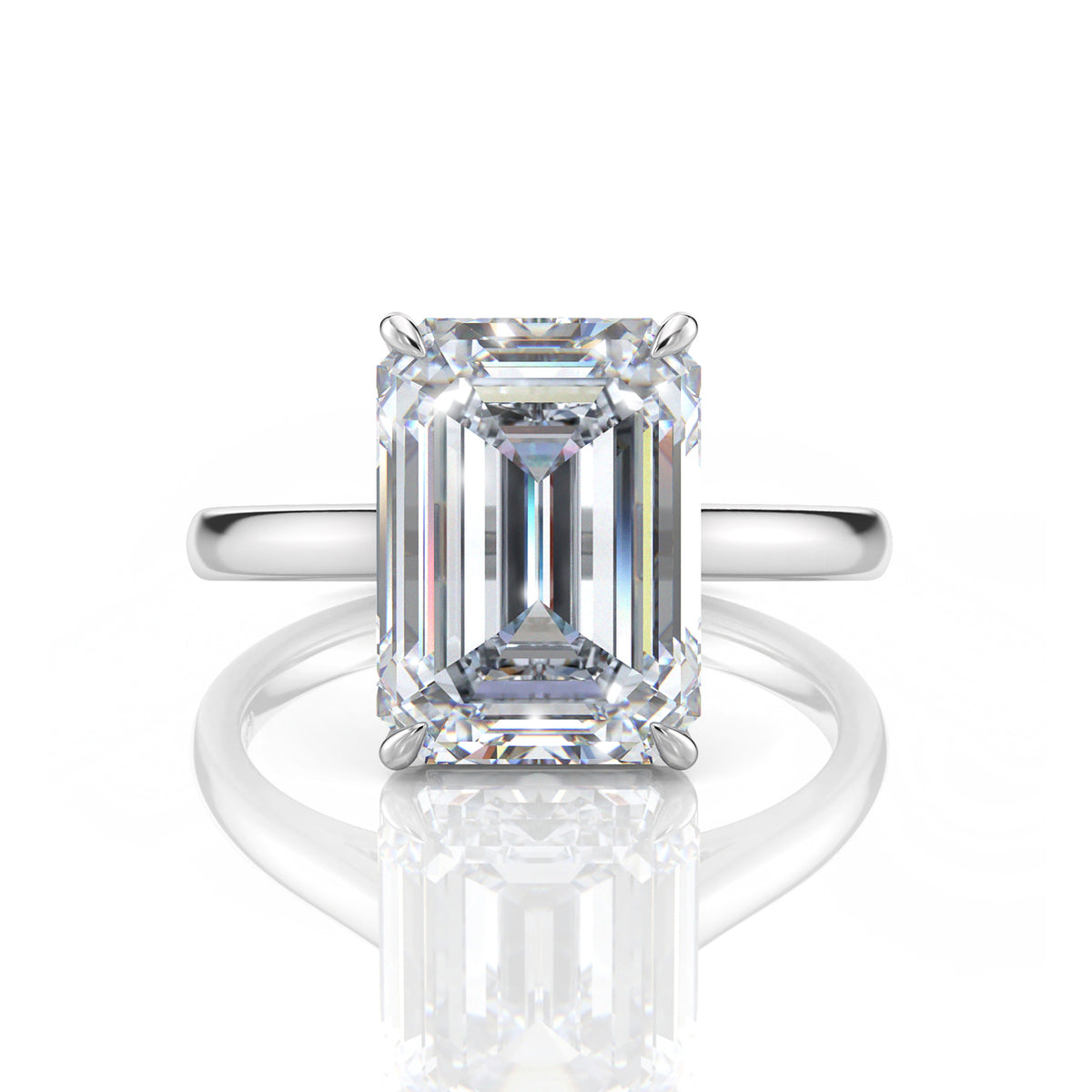 Inel de Logodnă – Diamant de Laborator Emerald Simplicity