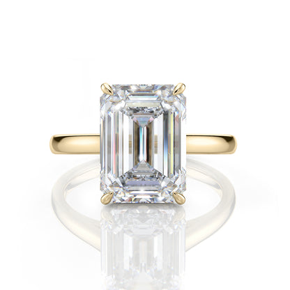 Inel de Logodnă – Moissanite Emerald Simplicity