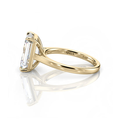 Inel de Logodnă – Moissanite Emerald Simplicity
