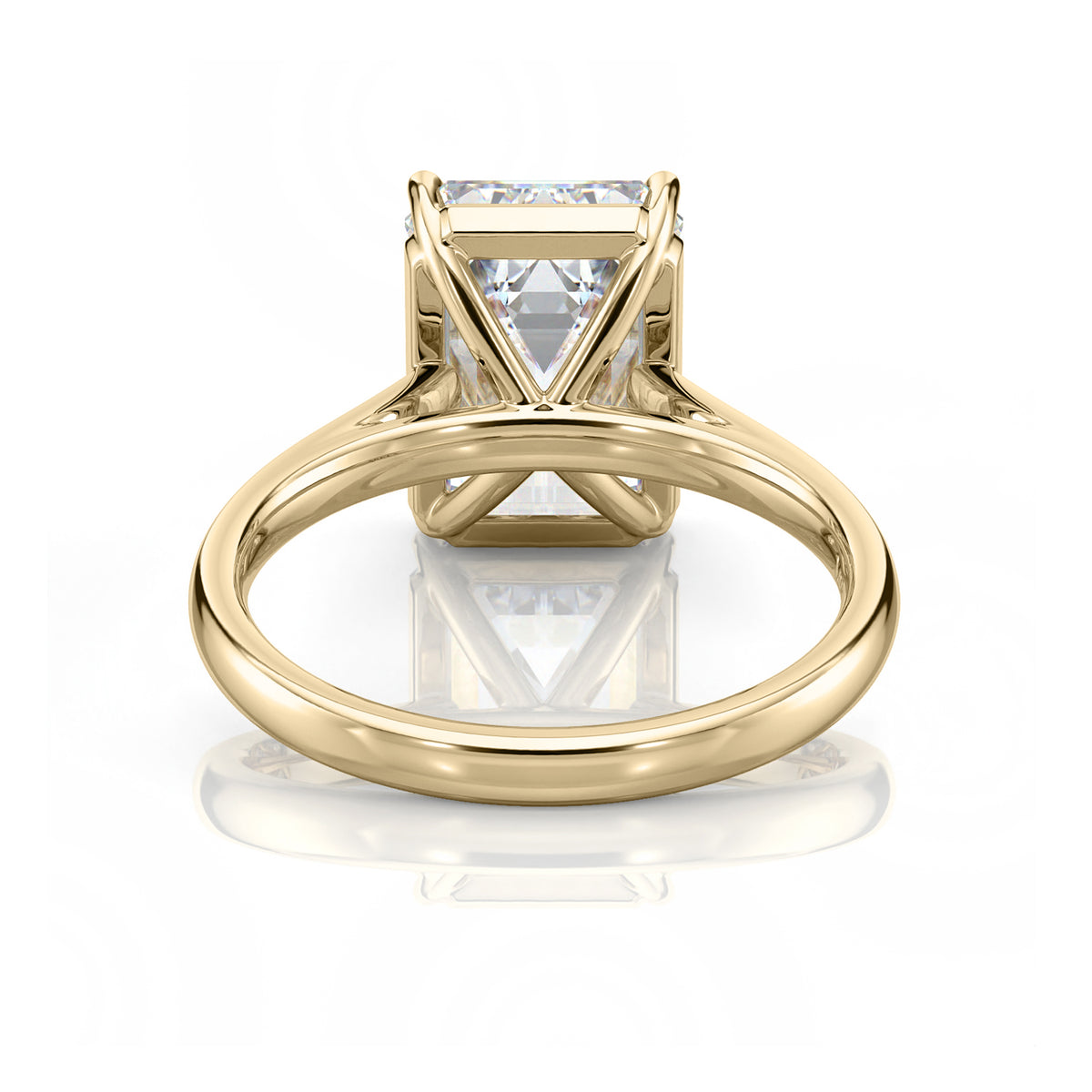 Inel de Logodnă – Moissanite Emerald Simplicity