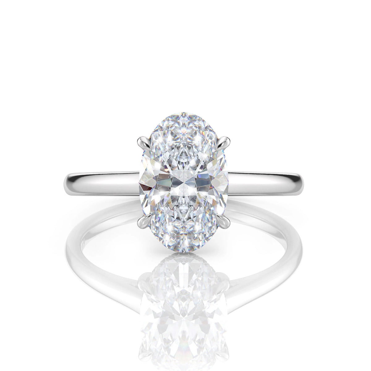 Inel de Logodnă – Diamant de Laborator Oval Hidden Halo