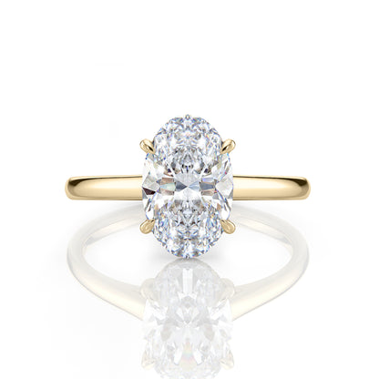 Inel de Logodnă – Moissanite Oval Hidden Halo