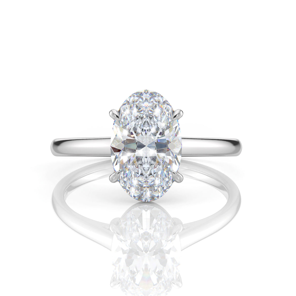 Inel de Logodnă – Diamant de Laborator Oval Simplicity
