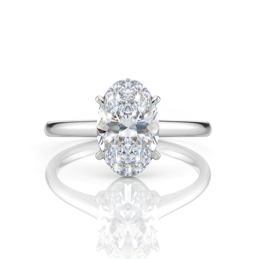 Inel de Logodnă – Diamant de Laborator Oval Simplicity