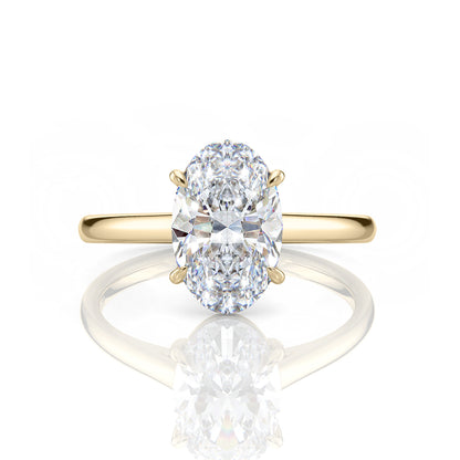 Inel de Logodnă – Moissanite Oval Simplicity