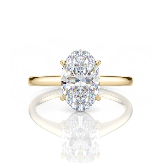 Inel de Logodnă – Moissanite Oval Simplicity