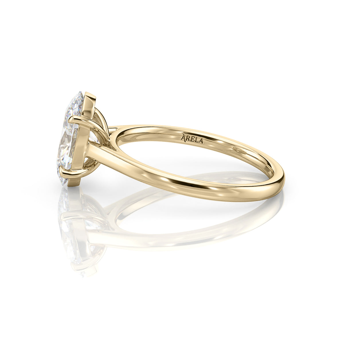Inel de Logodnă – Moissanite Oval Simplicity