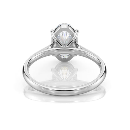 Inel de Logodnă – Diamant de Laborator Oval Simplicity
