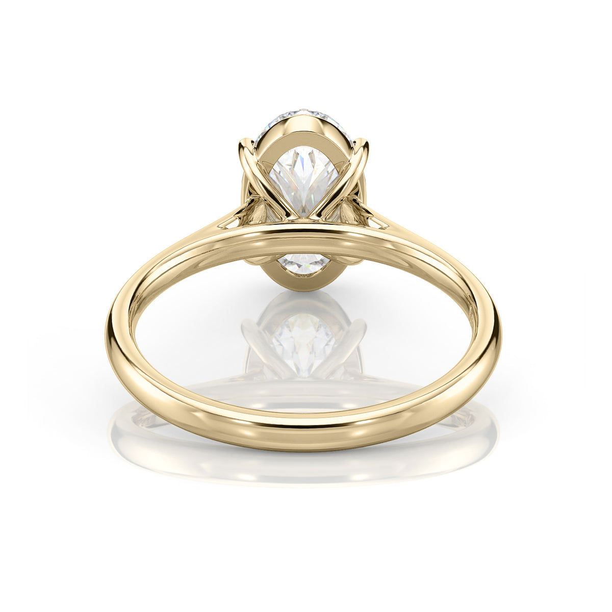 Inel de Logodnă – Moissanite Oval Simplicity