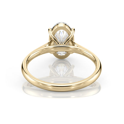 Inel de Logodnă – Moissanite Oval Simplicity