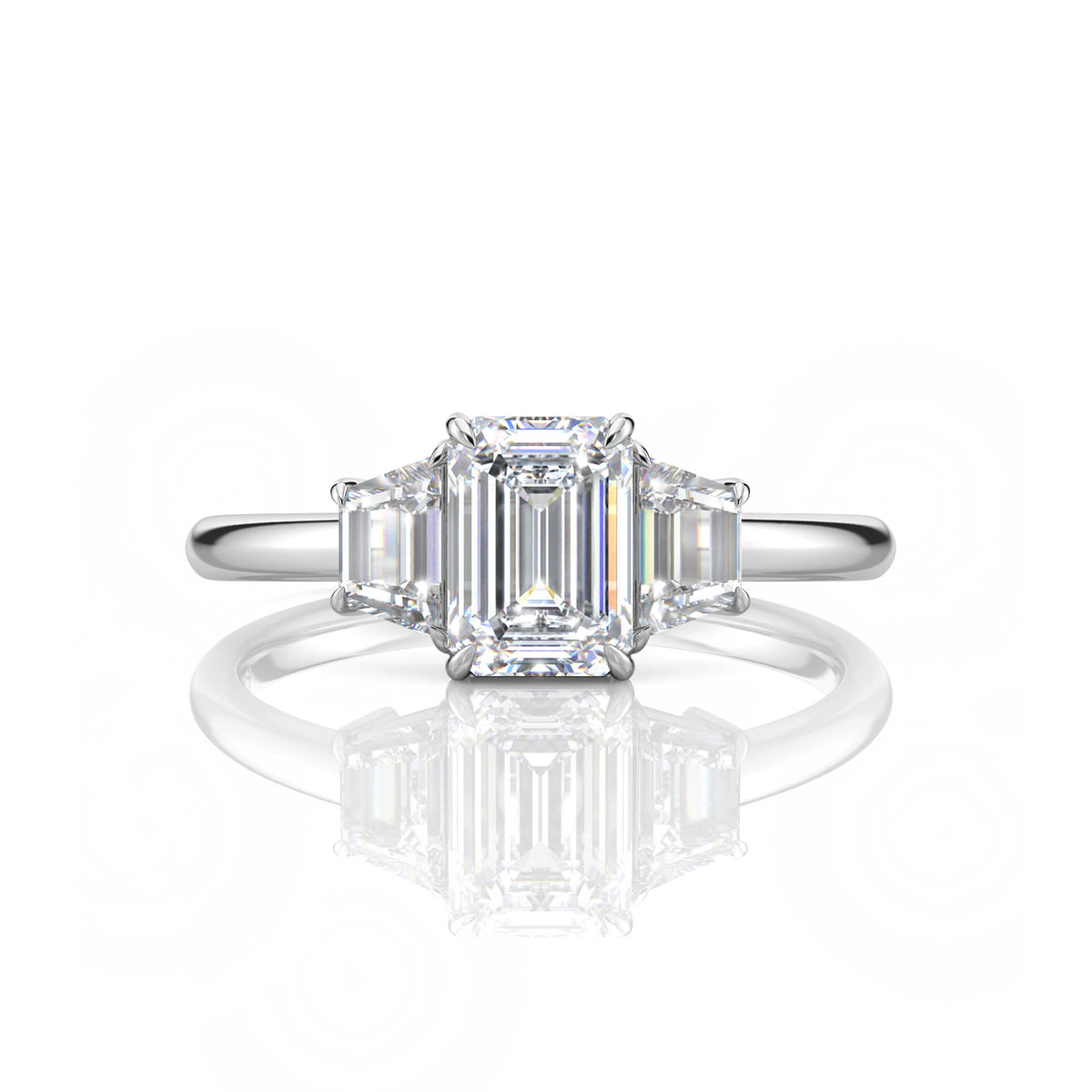 Inel de Logodnă – Diamant de Laborator Emerald Trilogy