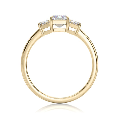 Inel de Logodnă – Moissanite Emerald Trilogy