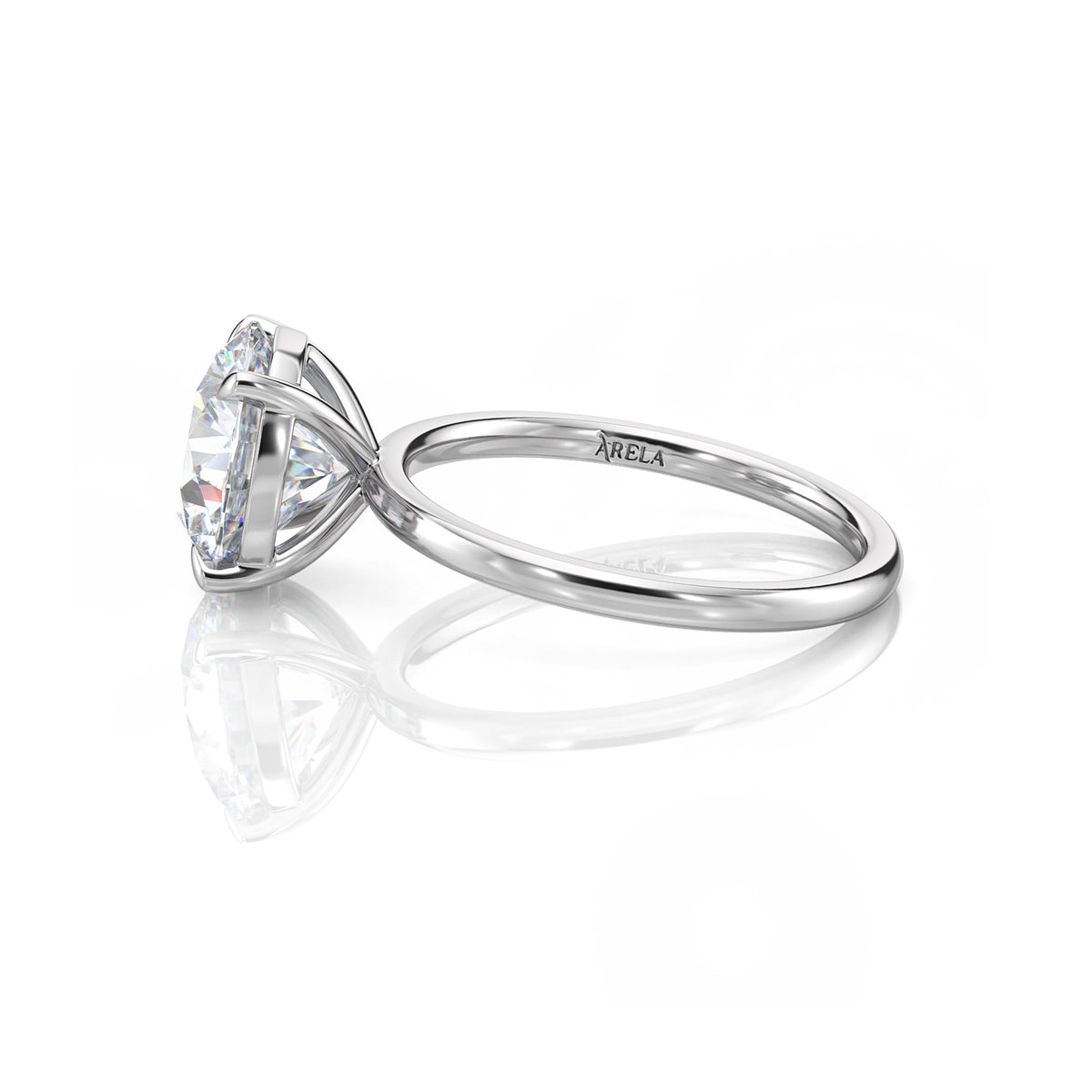 Inel de Logodnă – Diamant de Laborator Rotund Simplicity