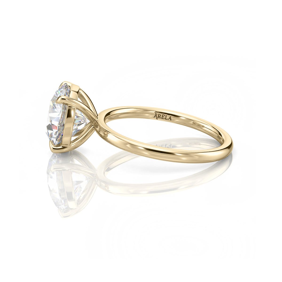 Inel de Logodnă – Moissanite Rotund Simplicity