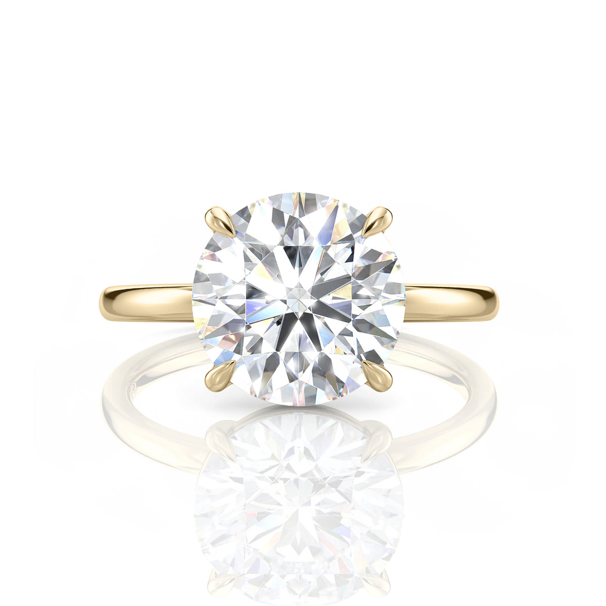 Inel de Logodnă – Moissanite Rotund Simplicity