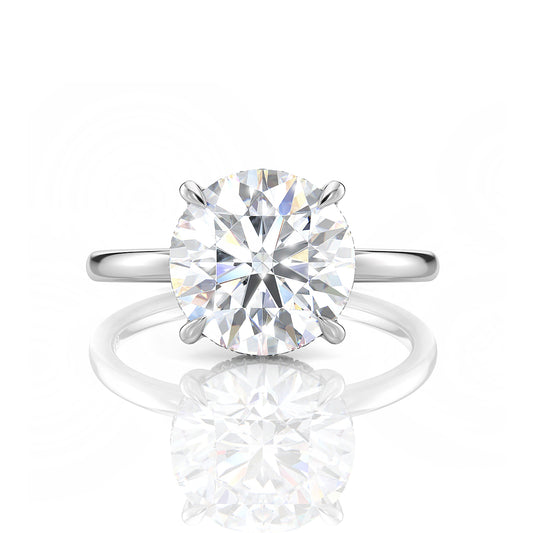 Inel de Logodnă – Diamant de Laborator Rotund Hidden Halo