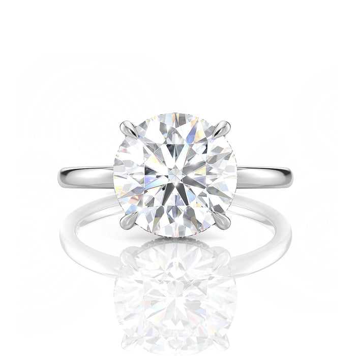 Inel de Logodnă – Diamant de Laborator Rotund Hidden Halo