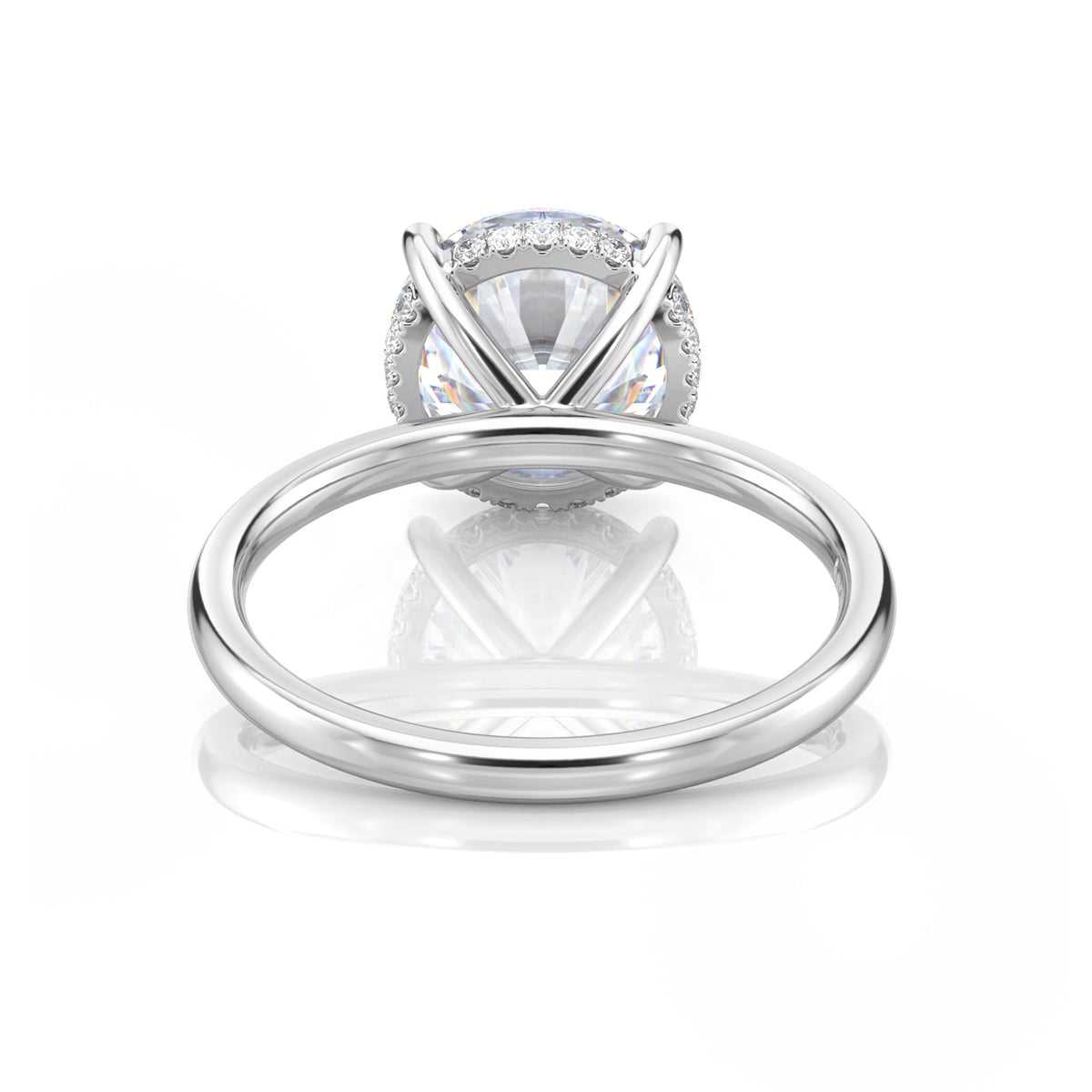 Inel de Logodnă – Diamant de Laborator Rotund Hidden Halo