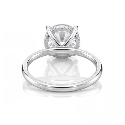 Inel de Logodnă – Diamant de Laborator Rotund Hidden Halo