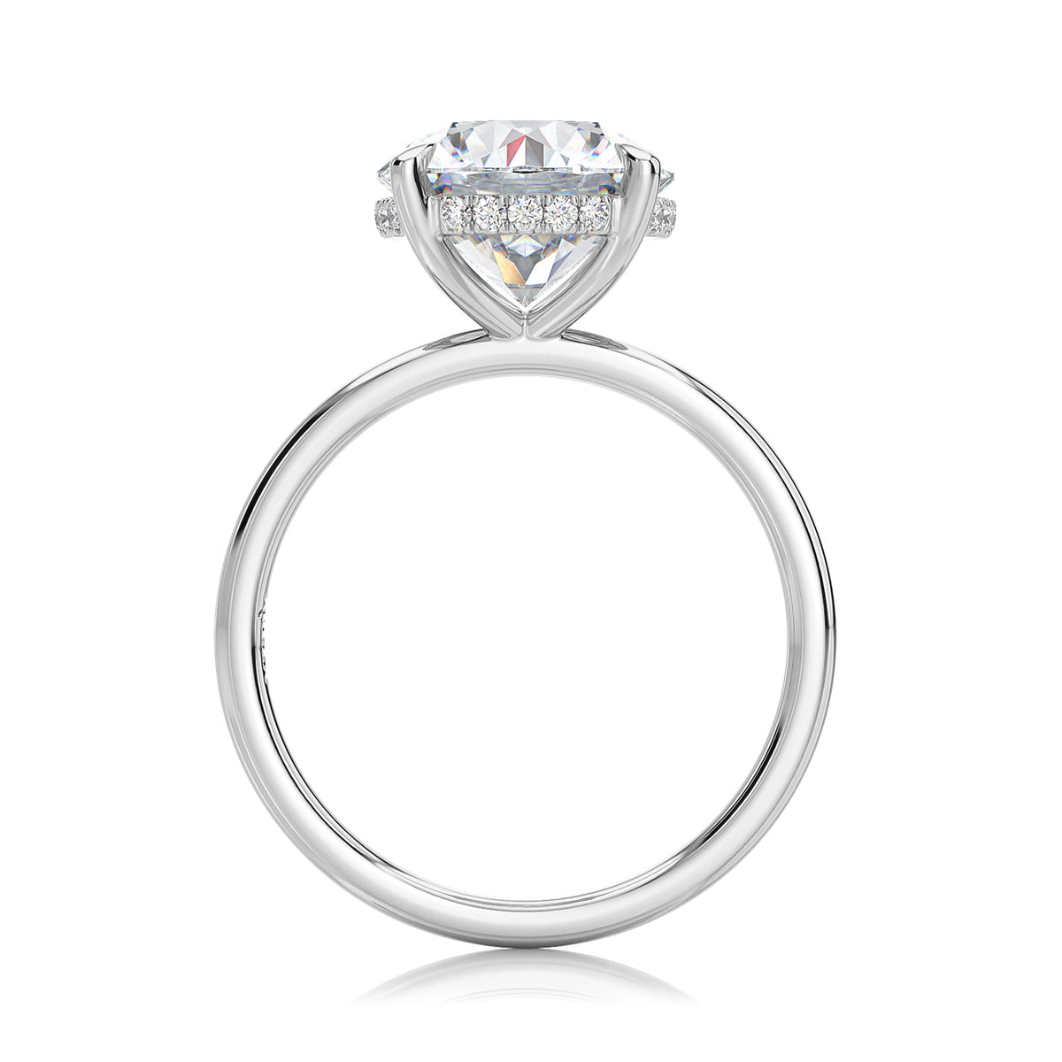 Inel de Logodnă – Diamant de Laborator Rotund Hidden Halo