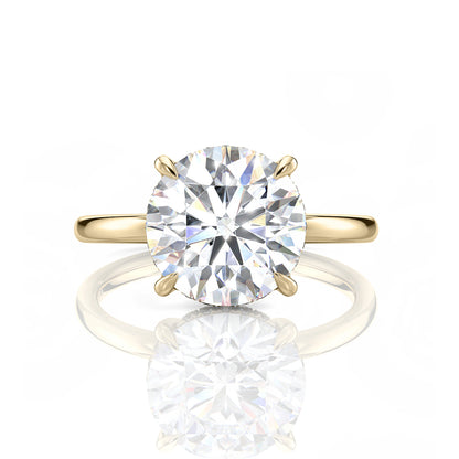 Inel de Logodnă – Moissanite Rotund Hidden Halo