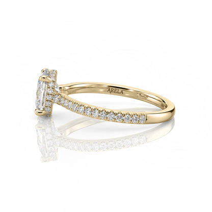 Inel de Logodnă – Moissanite Cushion Pave