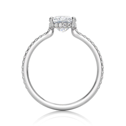 Inel de Logodnă – Diamant de Laborator Cushion Pave