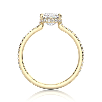 Inel de Logodnă – Moissanite Cushion Pave