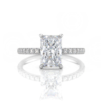 Inel de Logodnă – Diamant de Laborator Radiant Pave