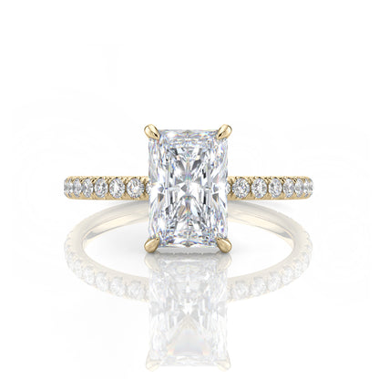 Inel de Logodnă – Moissanite Radiant Pave