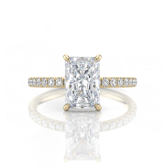 Inel de Logodnă – Moissanite Radiant Pave