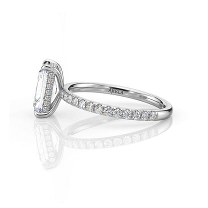 Inel de Logodnă – Diamant de Laborator Radiant Pave