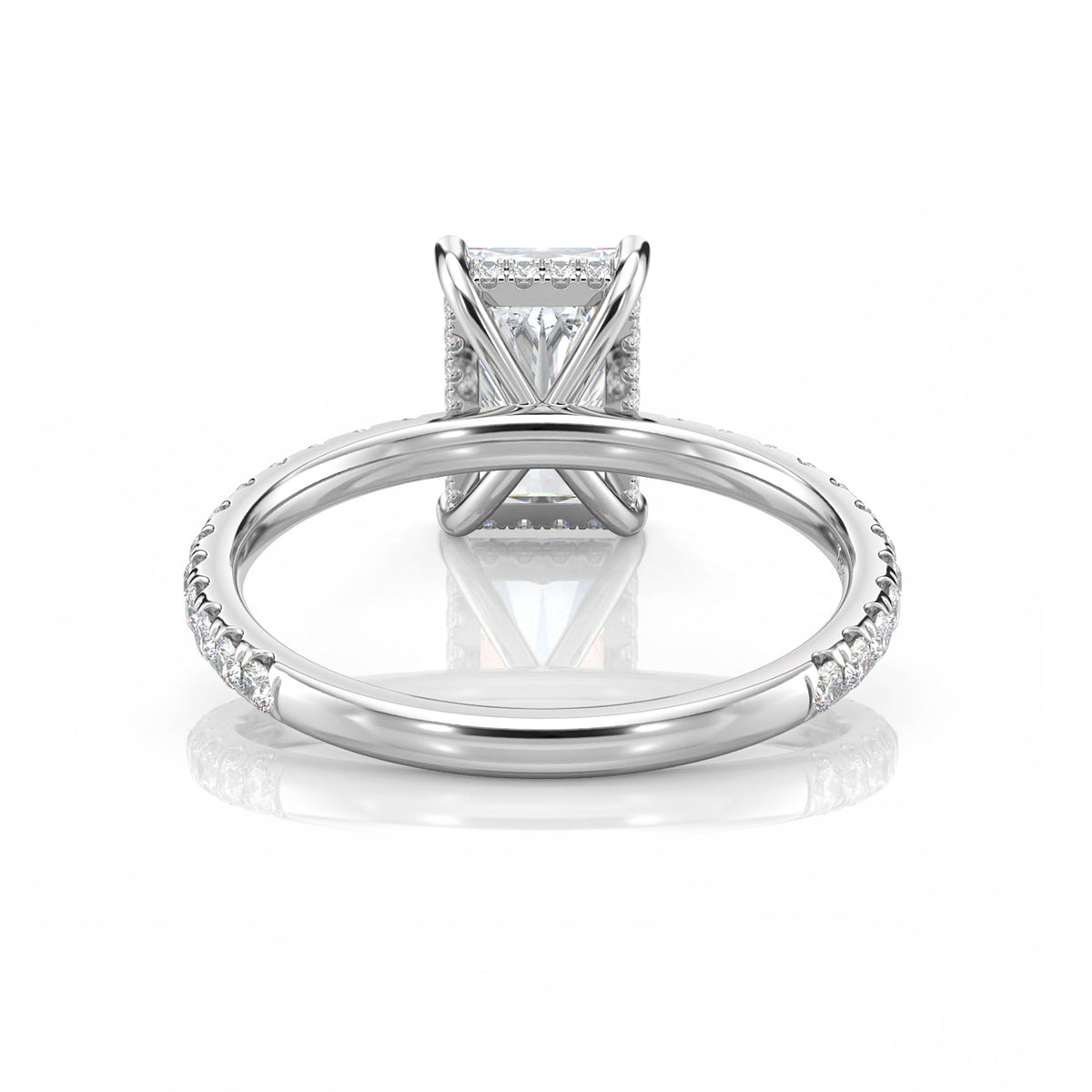 Inel de Logodnă – Diamant de Laborator Radiant Pave