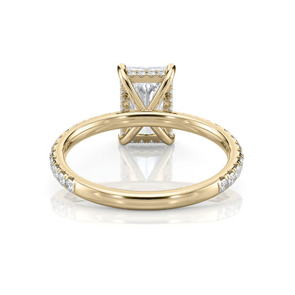 Inel de Logodnă – Moissanite Radiant Pave