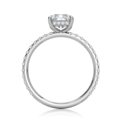Inel de Logodnă – Diamant de Laborator Radiant Pave