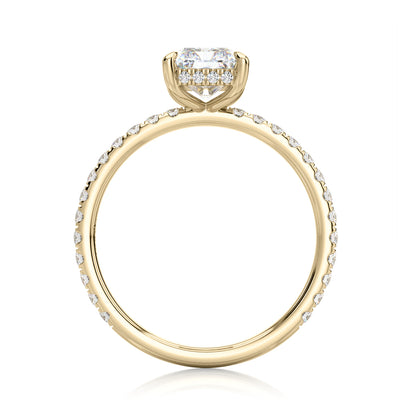 Inel de Logodnă – Moissanite Radiant Pave