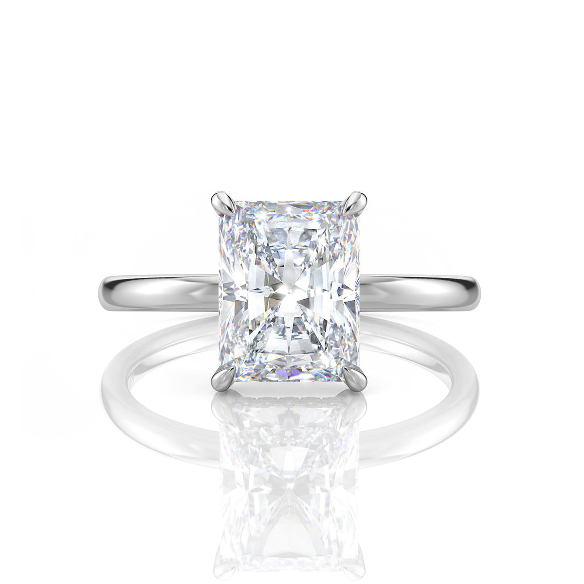 Inel de Logodnă – Diamant de Laborator Radiant Hidden Halo
