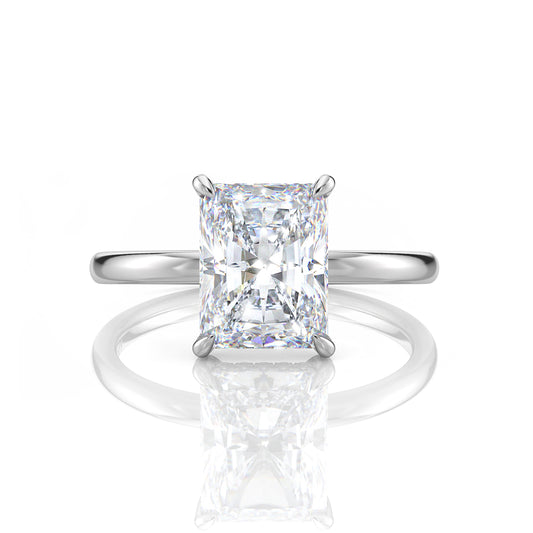 Inel de Logodnă – Diamant de Laborator Radiant Hidden Halo