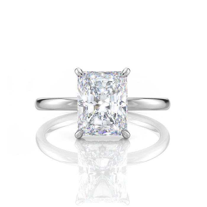 Inel de Logodnă – Diamant de Laborator Radiant Hidden Halo