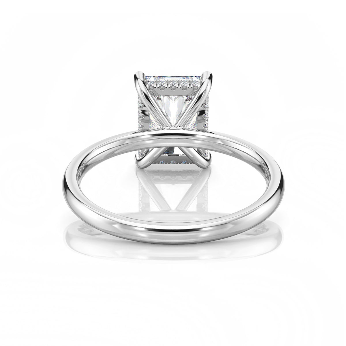 Inel de Logodnă – Diamant de Laborator Radiant Hidden Halo