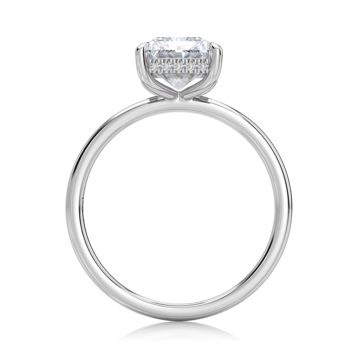 Inel de Logodnă – Diamant de Laborator Radiant Hidden Halo