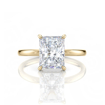 Inel de Logodnă – Moissanite Radiant Hidden Halo