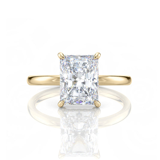 Inel de Logodnă – Moissanite Radiant Hidden Halo