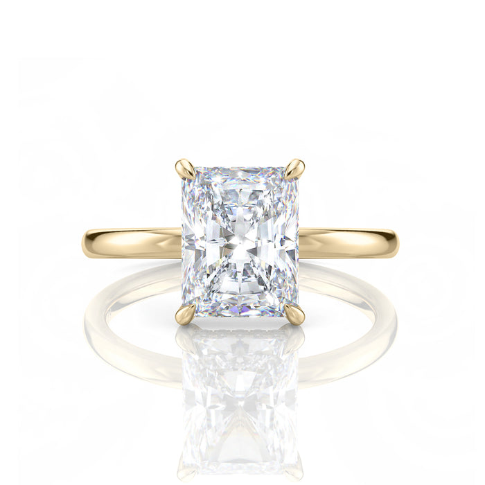Inel de Logodnă – Moissanite Radiant Hidden Halo